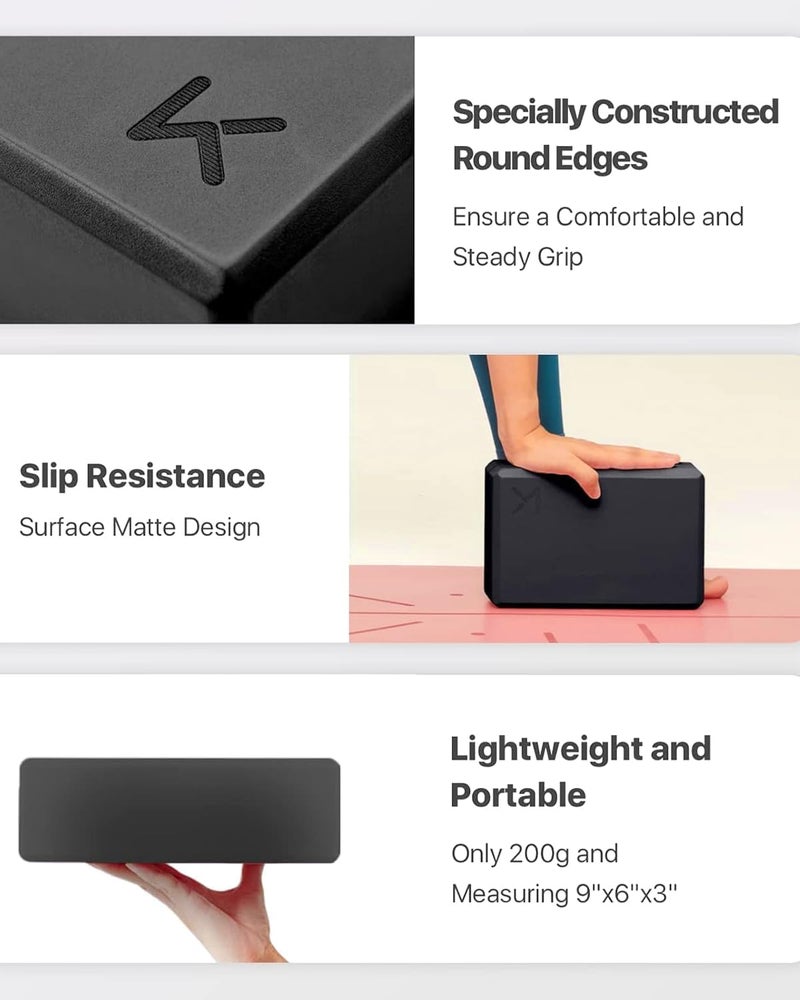 Keep Yoga Block, High-Density EVA Foam 2 Pack Yoga Block with Non-Slip Textured Surface, Supportive, Lightweight - Ideal for Yoga - Image 5